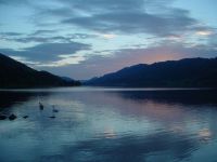 evening reflections in a lake