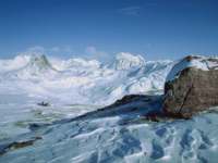 Snow fields on the high mountain